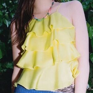 Zara Sunny Yellow Layered Camisole
